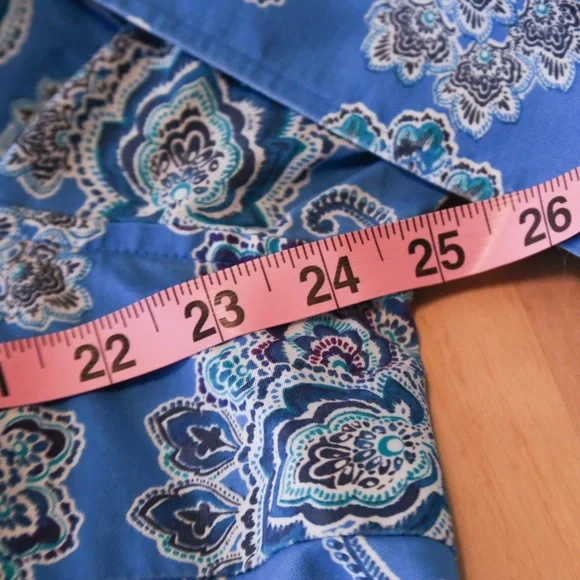 Chaps Floral Paisley Women's Button Down 2X - Picture 5 of 7